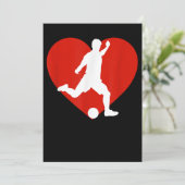 Valentijn Voetbalspeler Valentijnsdag Voetbal Kaart (Staand voorkant)
