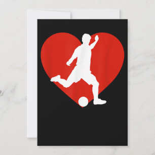 Valentijn Voetbalspeler Valentijnsdag Voetbal Kaart