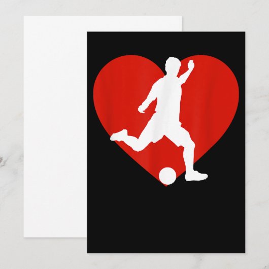 Valentijn Voetbalspeler Valentijnsdag Voetbal Save The Date (Voorkant / Achterkant)