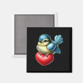 Valentijn Vogel Dag Vogels Vogels Vogelkijken Voge Magneet (Voorkant / Achterkant)