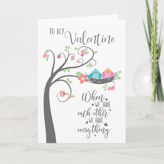 Valentijn vogelnestje als we elkaar hebben kaart (Voorkant)