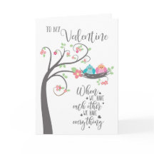 Valentijn vogelnestje als we elkaar hebben