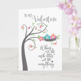 Valentijn vogelnestje als we elkaar hebben kaart