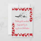 Valentijn vogels bedankkaart (Voorkant)
