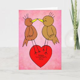 Valentijn vogels feestdagen kaart