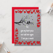 Valentijn Vogels  Kaart (Voorkant / Achterkant in situ)