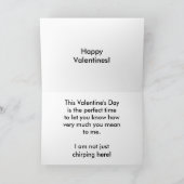 Valentijn vogels op een Heart Pattern-Kaart Feestdagen Kaart (Binnen)