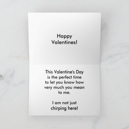 Valentijn vogels op een Heart Pattern-Kaart Feestdagen Kaart (Binnen)