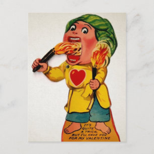 Valentijn voor brandweerverwarming Briefkaart