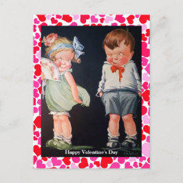 Valentijn voor Cute & Shy Boy & Girl (kopie) Briefkaart