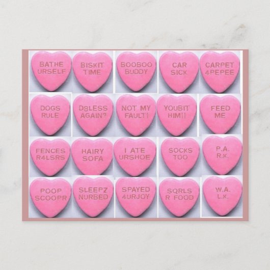 Valentijn voor de Honden Feestdagenkaart (Voorkant)