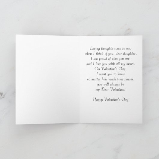 Valentijn voor Dochter — Valentijn Snoep Feestdagen Kaart (Binnen)