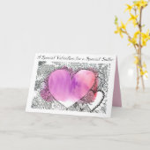 Valentijn voor een speciale zuster Kaart (Gele Bloem)