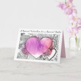 Valentijn voor een speciale zuster Kaart