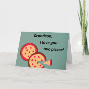 Valentijn voor Grandson - Pizza humor Feestdagen Kaart