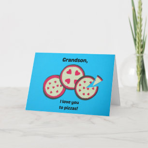 Valentijn voor Grandson - Pizza humor Feestdagen Kaart