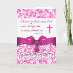 Valentijn voor grootouders, Psalm 37:4 Feestdagen Kaart