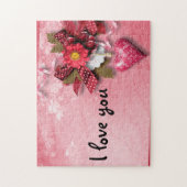 Valentijn voor hart en bloem Puzzle Legpuzzel (Verticaal)