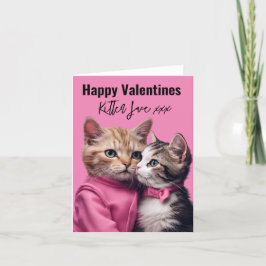 Valentijn voor hem, voor haar, kattenliefde feestdagen kaart