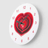 Valentijn voor het schilderen van rode hartolie grote klok (Hoek)