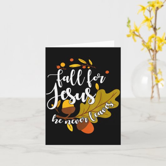 Valentijn voor Jezus Hij Verlaat Nooit Herfst Chri Kaart (Gele Bloem)