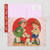 Valentijn voor Kind Feestdagenkaart (Voorkant / Achterkant)