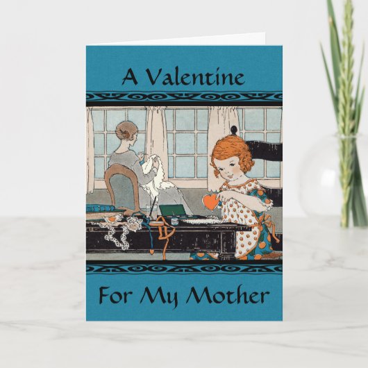  Valentijn voor kindermeisje voor moeder Feestdagen Kaart (Voorkant)