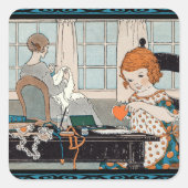  Valentijn voor kindermeisje voor moeder Vierkante Sticker (Voorkant)