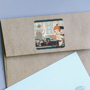  Valentijn voor kindermeisje voor moeder Vierkante Sticker