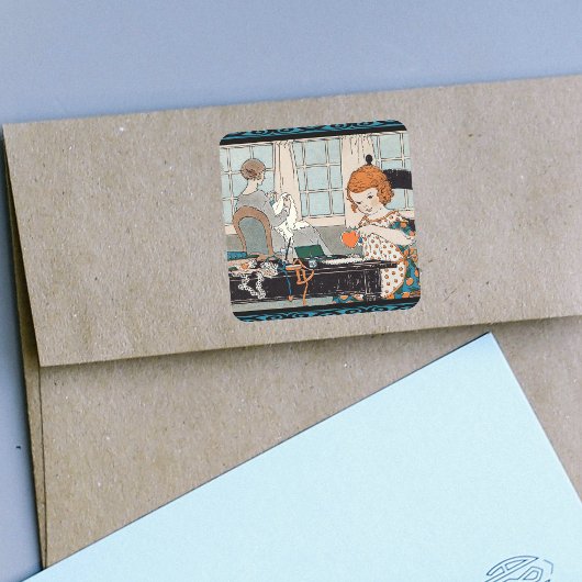  Valentijn voor kindermeisje voor moeder Vierkante Sticker