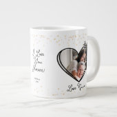 Valentijn voor kleinkind Black Heart Grote Koffiekop (Voorkant rechts)