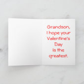 Valentijn voor Kleinzoon Feestdagen Kaart (Binnen)