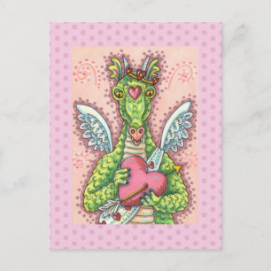 VALENTIJN VOOR KUSTMATIGE DRAGON, HART- EN ARROUWV FEESTDAGENKAART