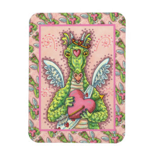 VALENTIJN VOOR KUSTMATIGE DRAGON, HART- EN ARROUWV MAGNEET