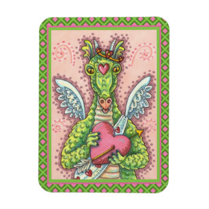 VALENTIJN VOOR KUSTMATIGE DRAGON, HART- EN ARROUWV MAGNEET