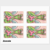 VALENTIJN VOOR KUSTMATIGE DRAGON, HART- EN ARROUWV RECHTHOEKIGE STICKER (Vel)