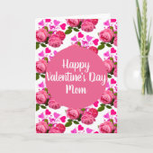 Valentijn voor Mam Rozen en Hearts Greeting Kaart (Voorkant)