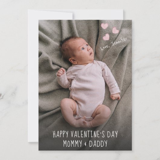 Valentijn voor mama en papa feestdagenkaart (Voorkant)