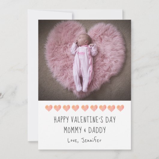 Valentijn voor mama en papa nieuwe ouders feestdagenkaart (Voorkant)