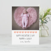Valentijn voor mama en papa nieuwe ouders feestdagenkaart (Staand voorkant)
