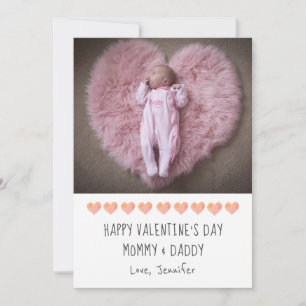 Valentijn voor mama en papa nieuwe ouders feestdagenkaart
