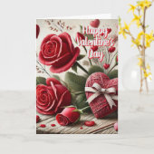 Valentijn voor mama Rozen en harten Wenskaart Kaart (Gele Bloem)