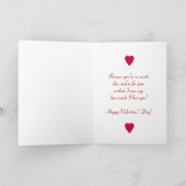 Valentijn voor mijn man - Red Heart Design Holida Feestdagen Kaart (Binnen)