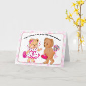 Valentijn voor mijn man twee Teddy Bears Card Kaart (Gele Bloem)