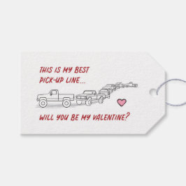Valentijn voor ophaalservice Funny Pickup Truck Gi Cadeaulabel