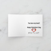 Valentijn voor papa van de kat feestdagen kaart (Binnen)