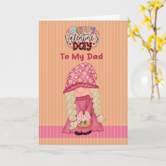 Valentijn voor papa van Young Daughter Kaart (Gele Bloem)