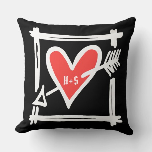 Valentijn voor persoonlijke liefdeshartrennis kussen (Voorkant)