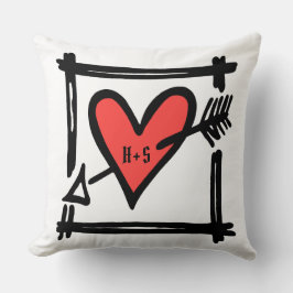 Valentijn voor persoonlijke liefdeshartrennis kussen