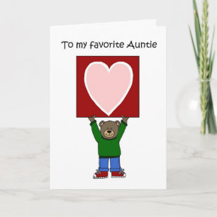 Valentijn voor Tante Feestdagen Kaart